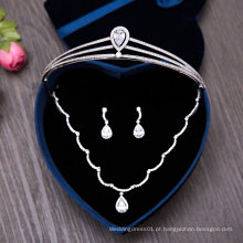 Acessórios de casamento Crown Tiaras Necklace Earring